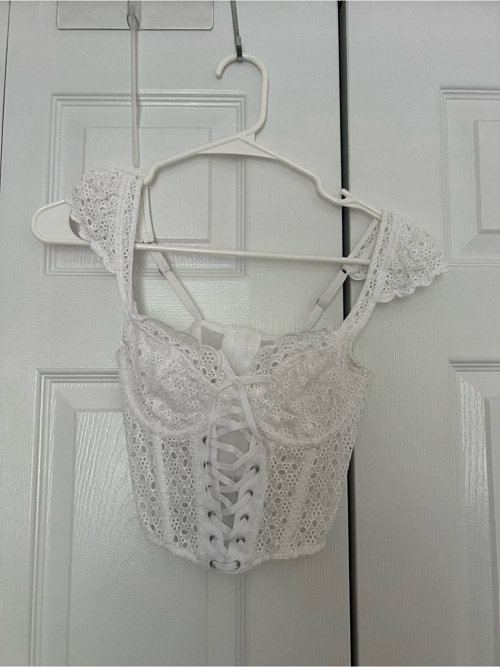 Victoria Secret White Lace Corset Top